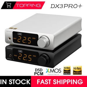 TOPPING Dx3 프로 플러스 디지털 오디오 음악 디코더, USB DAC 헤드폰 앰프, 밸런스드 HIFI ES9038Q2M 블루투스 LDAC DSD DX3pro +