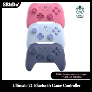 8BitDo Ultimate 2C Bluetooth 게임 컨트롤러, Nintendo Switch 2 NS OLED 콘솔용 홀 효과 조이스틱이 포함된 무선 게임 패드