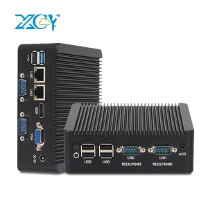 팬리스 산업용 미니 PC 펜티엄 J2900 4x 직렬 포트 RS232 RS485 2x 기가비트 이더넷 미니 PCIe 와이파이 4G LTE SIM 윈도우 리눅스