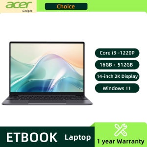 에이서 가젯 e10 ET북 게이밍 노트북 인텔 코어 i3-1220P 16GB 램 512GB SSD 컴퓨터 14인치 2K IPS 스크린 WiFi6 윈도우 11 노트북