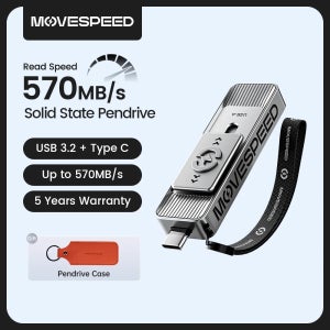 MOVESPEED SP05 570MB/s USB C타입 플래시 드라이브 2TB 1TB 512GB 256GB 128GB OTG USB 3.2 Gen 2 펜드라이브 (아이폰 15/16