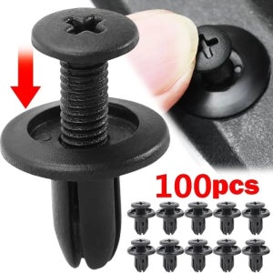 1/5/10/30/50/100pcs 8mm 플라스틱 리벳 패스너 나사 자동차 범퍼 펜더 블랙 리벳 자동차 패스너 클립 Toyota Focus Kia Nis