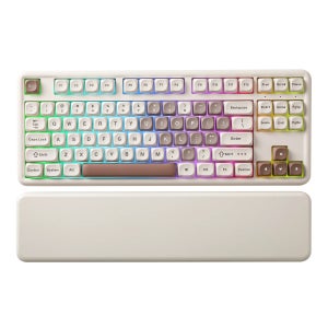 YUNZII B87 하트 무선 기계식 키보드, QMK/VIA 맞춤형 RGB 게이밍 키보드, 미적 디자인 키보드, 윈도우/맥용 손목 받침대
