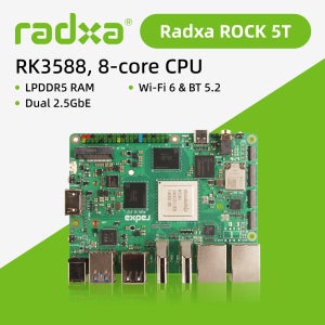 Radxa Rock 5t RK3588 8코어 CPU, 8K, LPDDR5 RAM, Wi-Fi 6 탑재