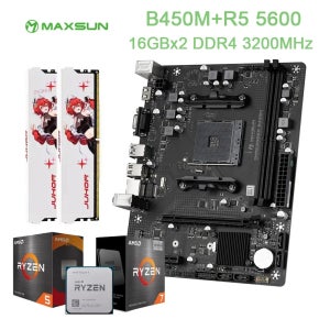 MAXSUN B450M AMD AM4 마더보드 지원 R5 5600 2 PCS DDR4 AMD 보드 M.2 NVME 지원 Ryzen 3600 4500 5500 5600