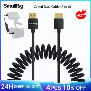 SmallRig 데이터 케이블 A to A용 코일형, BMPCC 4K 6K용 최대 4K@60Hz 해상도 지원, Panasonic S1H/GH5/GH5S용 HDMI-4963