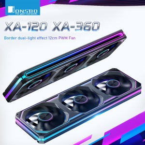 Jonsbo XA-120/240/360 컴퓨터 케이스 팬 5V ARGB 120mm CPU 냉각 팬 3면 미러 통합 수냉식 팬 PWM 역방향