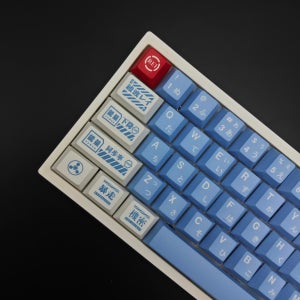 Aifei PBT 키캡 Rei Ayanami Lilith 염료 승화 체리 높이 일본어 블루 기계식 키보드 AULA F75 Anne Pro 2 GK61