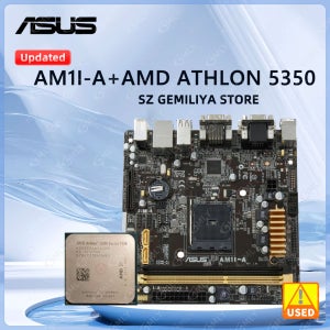 ASUS AM1I-A 마더보드 + Athlon X4 5350 CPU 소켓 AM1 미니-ITX 마더보드 DDR3 32GB USB 3.0 PCI-E x16 PCIe 2.0