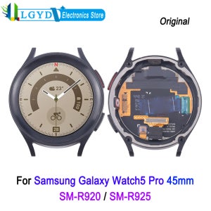 Samsung Galaxy Watch5 Pro 45mm용 슈퍼 아몰레드 스크린, 프레임 포함, 전체 조립 부품, SM-R920 SM-R925 워치 디스플레이, 1.4 인치