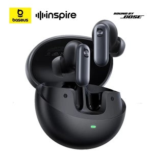 베이스어스 인스파이어 XP1 -50dB 어댑티브 ANC 무선 이어버드 블루투스 6.1 돌비 오디오 6 마이크 ENC 무선 이어폰 보스 사운드 탑재