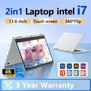 11.6인치 터치스크린 노트북 2 in 1 인텔 i7 8500Y 윈도우 11 Pro 컴퓨터 8GB DDR4 512GB 1TB 2TB SSD 스터디 노트북 PC