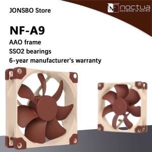 Noctua NF-A9 92x92x25mm 컴퓨터 케이스 쿨링 팬 지능형 온도 제어/저소음 및 고품질 CPU 9cm 케이스 팬