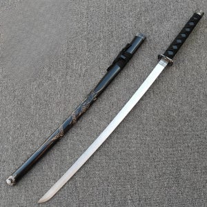 100CM 대나무 칼 나무 Tang Hengdao Sheathed Samurai Blade 훈련 검 그리기 소품