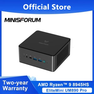 MINISFORUM UM890 프로 미니 PC, AMD Ryzen 9 8945HS, Windows 11 미니 컴퓨터, DDR5 32GB 1TB NVME SSD, Oculink DP