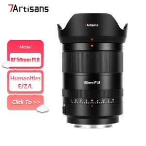 7artisans AF 50mm F1.8 풀프레임 대구경 자동 초점 카메라 렌즈 (소니 E, 니콘 Z L 마운트용, 인물 사진 촬영에 적합)