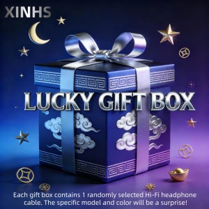 XINHS 2026 AliExpress 럭키 기프트 박스 이어폰 업그레이드 라인, 일반 0.78mm 2핀, 매립형 0.78mm 2핀, MMCX, QDC, KZ-QDC용