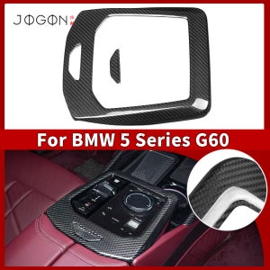 BMW 5 시리즈 G60 G68 530i 2024-2025 콘솔 기어 시프트 패널 트림 리얼 카본 파이버 인테리어 액세서리