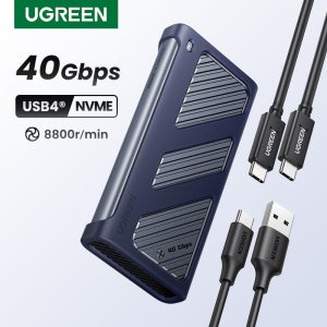 UGREEN 40Gbps M.2 NVMe 케이스 냉각 팬 포함 방수 M.2 SSD 케이스 맥북용 썬더볼트 3/4/3.2/3.1용