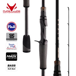 퓨어루어 리얼름 베스 로드 올 M40X 토레이 카본 소프트 베이트 잔더 로드 EX F/F 액션 후지 SIC 링 스피닝 캐스팅 피싱 파이크
