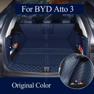 BYD Atto 3 Yuan Puls 2024 자동차 트렁크 매트, 부트 카고 라이너 트레이, 후면 트렁크 러기지 플로어 카펫, 자동차 인테리어 액세서리