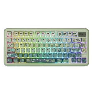 KiiBOOM Phantom81 Lite QMK/VIA 75% 핫스왑 가스켓 유선/BT/2.4GHz 무선 기계식 키보드 ABS 케이스 + UV Tech RGB 백라이트