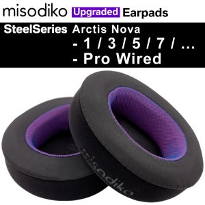 Misodiko SteelSeries Arctis Nova 1/3/5/7, Nova Pro 유선 헤드폰용 업그레이드된 이어패드 교체