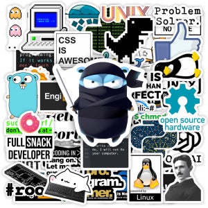 개발자 프로그래밍 언어 스티커 로고 Github Go Python Linux DIY 장난감 선물 장식 데칼 전화 노트북 방수
