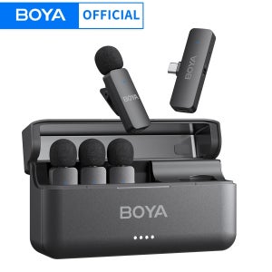 BOYA BY-V4U iPhone Android Phone PC 용 무선 라 발리에 옷깃 마이크 YouTube 비디오 녹화 Vlog 라이브 스트리밍 인터뷰