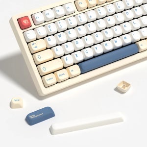 KBDiy GMK 두유 키 캡 레트로 KOA 프로필 PBT 키 캡 Aula F75 F99 F87 Pro mad 60he 68he 키 캡 게임용 기계식 키보드 aula 독거미 키보드