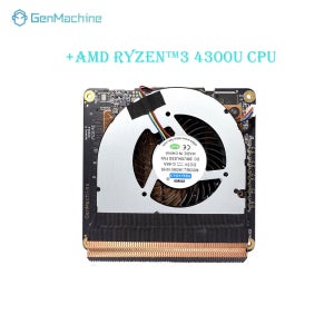 Genmachine AMD Ryzen 3 4300U CPU+마더보드 키트 라이젠 마더보드 노트북 미니 PC용 라디에이터 팬 포함