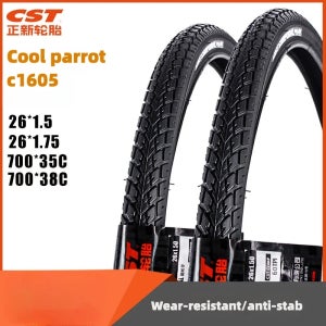 CST Zhengxin C1605 쿨 Paro 찔림 방지, 내마모성, 26x1.5 외부 타이어, 700X35C, 38C 산악 투어링 자전거 타이어