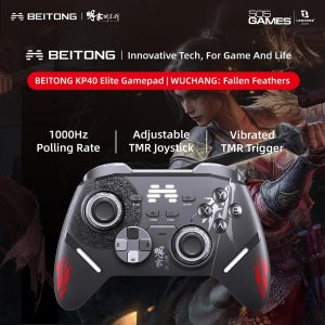 베이통 KP40 엘리트 우창 폴른 페더스 게이밍 컨트롤러 TMR 조이스틱 트리거 게임패드 (PC/NS/IOS 안드로이드/TV용)
