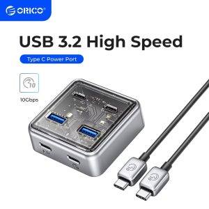 ORICO 멀티 4 포트 USB 3.0 허브 분배기 10Gbps USB A 유형 C 슬롯 도킹 스테이션 노트북 PC 용 다중 USB3.0 어댑터 익스텐더