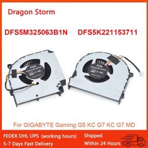 기가바이트 게임용 노트북 CPU 선풍기, G5 KC G7 KC G7 MD 5V 0.5A, 4 와이어 GPU 냉각, DFS5M325063B1N DFS5K221153711, 신제품