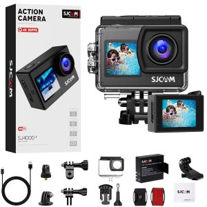 SJCAM 업그레이드 듀얼 스크린 액션 카메라, 울트라 HD 수중 카메라, 방수 170 ° 광각 와이파이 헬멧 카메라, SJ4000, 4K30FPS