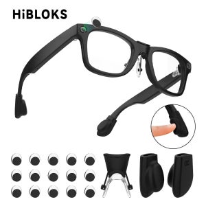 HIBLOKS 코 패드 미끄럼 방지 세트 레이밴 메타 웨이파이어 GEN1/GEN2 및 스카일러 GEN1/GEN2 스마트 안경 액세서리용 LED 스티커