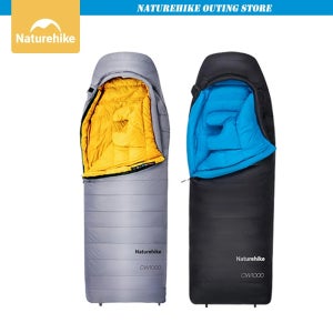 Naturehike 백패킹 오리털 침낭 네이처하이크 엔벨로프 후드 다운 슬리핑 백 CW1000 덕 다운 겨울 슬리핑 백 아웃도어 캠핑 휴대용 20D 나일론 방수