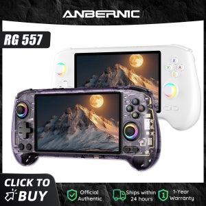 안베르닉 RG557 휴대용 게임 콘솔 5.48인치 AMOLED 안드로이드 14 5500mAh 블루투스 5.3 휴대용 비디오 게임 플레이어 디멘시티 8300