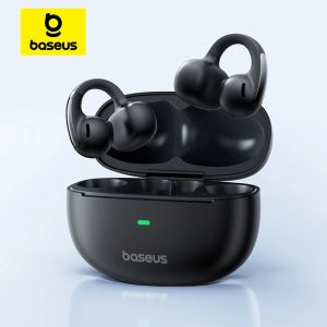 Baseus Bowie MC1 이어 클립 무선 이어폰, 블루투스 5.4, 오픈 이어 헤드폰, 클립온 스포츠 이어버드, IP57 방수 AI 베이스 베이서스 이어폰