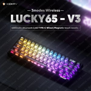 웨이카브 럭키65 V3 NUT65 슈가65 럭키65 V2 무선 알루미늄 기계식 키보드 키트 RGB 블루투스 유선 게이밍 핫스왑 키보드