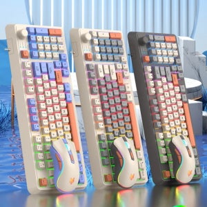 한국어 키보드 94 키 90% 레이아웃 스페인어 러시아어 한국어 아랍어 키보드 USB 유선 RGB 라이트 볼륨 손잡이 인체 공학 게임 사무실 K82