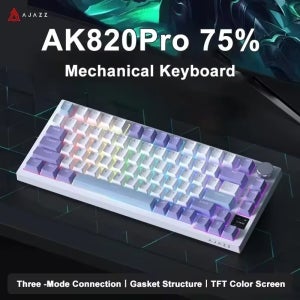 AJAZZ AK820 / AK820Pro 게이밍 기계식 키보드 75% 82키 유선 싱글 모드/블루투스 무선 게이머 키보드 (노트북/PC용)