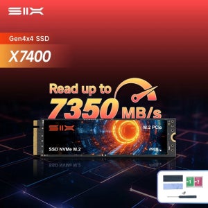 PS5 및 DIY 게임용 컴퓨터용 PCIe 4.0 SSD 1TB/2TB/4TB NVMe M2 7350MB/s 읽기 속도 PCIe Gen4x4 6개