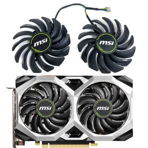 PLD09210S12HH GTX 1660 슈퍼 벤투스 XS OC GPU 팬, MSI GTX 1660, 1660 슈퍼, 1660 TI 벤투스 XS 비디오 카드 냉각 팬, 세트당 2 