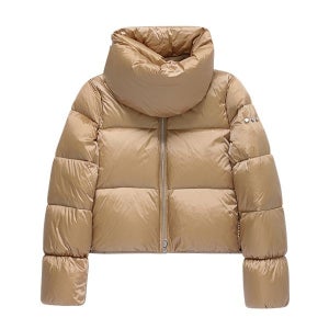 에드 애드 8AW333 7024 로고 구스다운 스카프 숏 푸퍼 여성 패딩