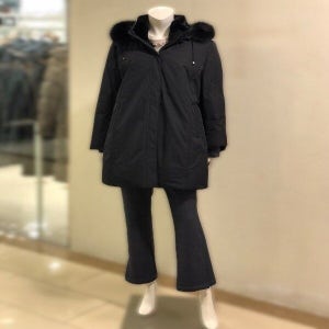 벨리시앙 [패션플러스][벨리시앙]탈부착 폭스퍼 후드 토끼털 안감 패딩 HZ5406