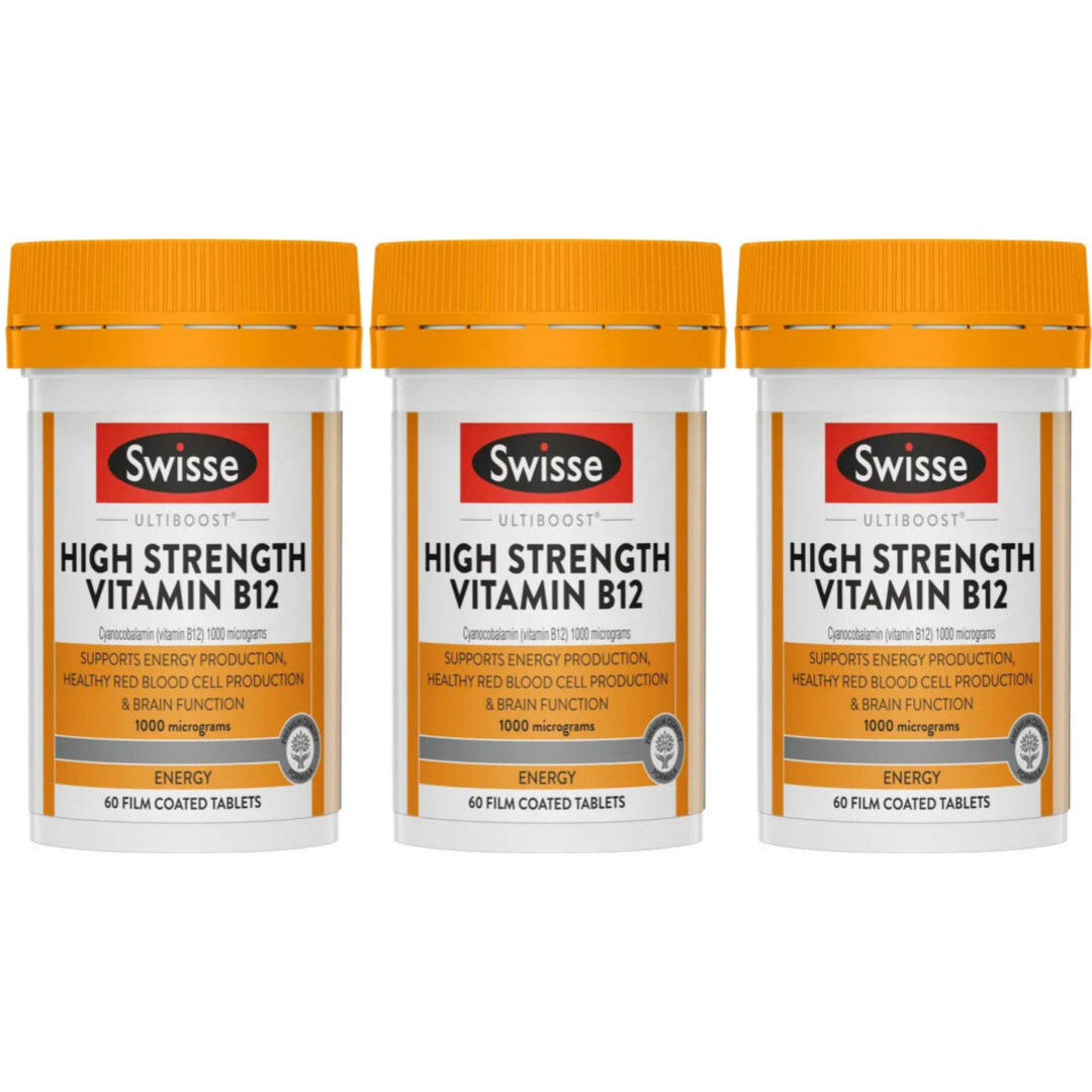 스위즈 호주 Swisse <b>스위스 Vitamin B12</b> 비타민B12 60정 X 3 데일리비타민