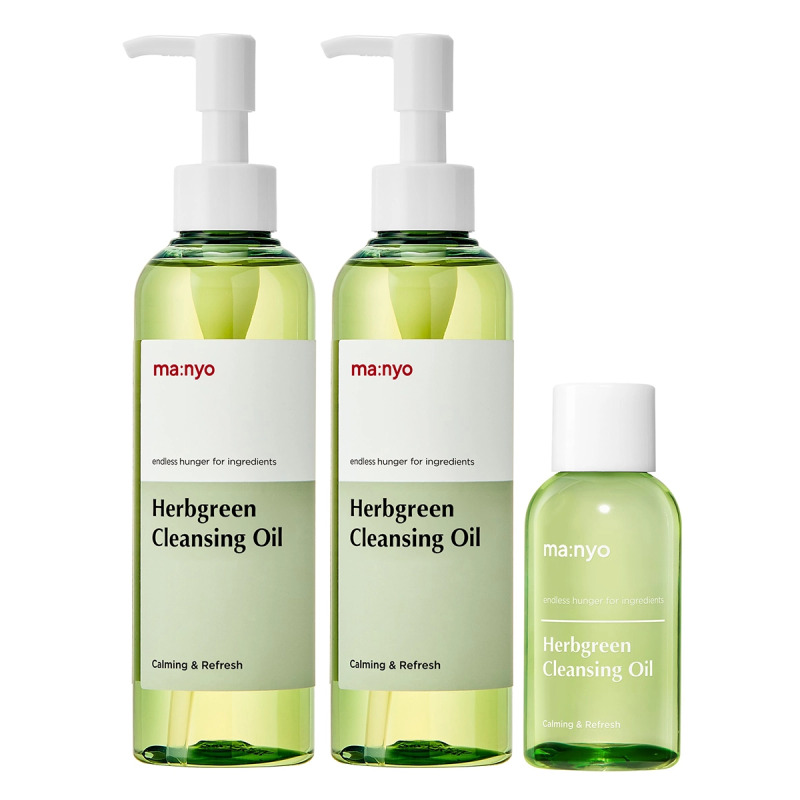 Manyo Herbgreen Cleansing Oil 200ml X 2 + 55ml 마녀공장 허브 클렌징 오일  1개