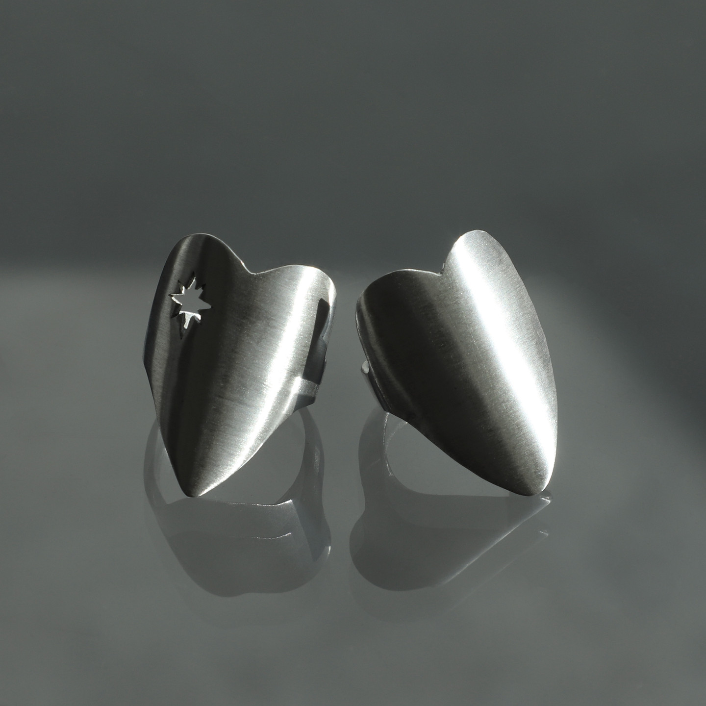Heart armor ring 은925, 우실버